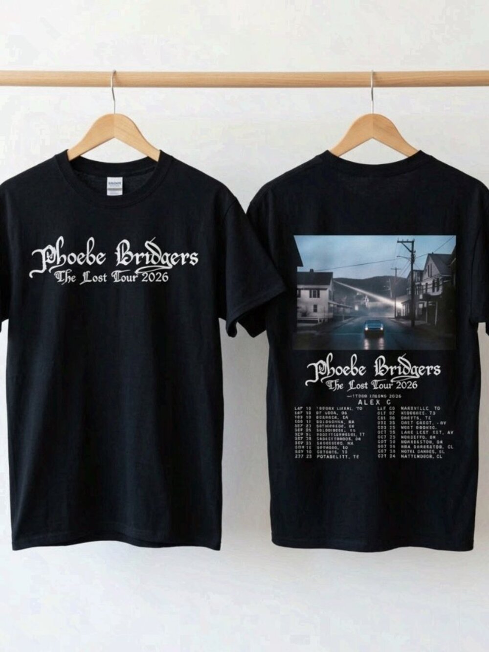 Phoebe Bridgers The Lost Tour 2026 Black T-Shirt Reprint